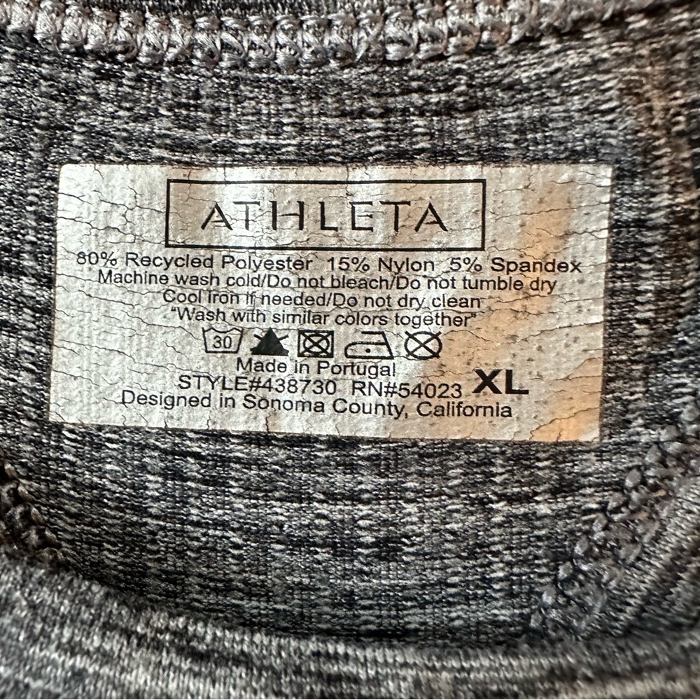 Athleta Gray Ribbed Racerback Tank Top - Picture 3 of 3